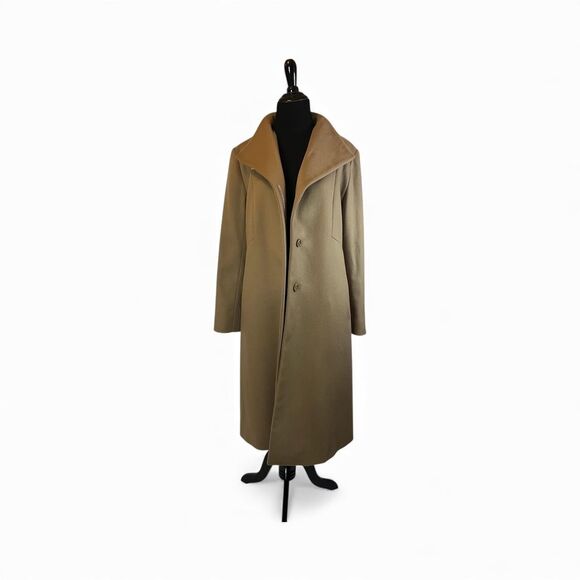 Cinzia Rocca Women's Tan and Brown Coat Size 8 - Picture 3 of 8